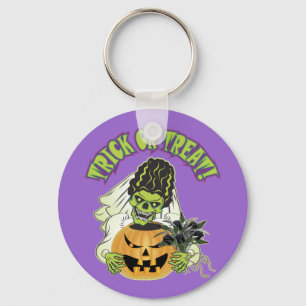 Bride of Frankenstein Skull Key Ring