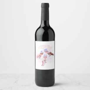 Bride on Cloud Wine Funny Bridal Party Design Label