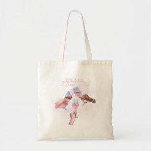 Bride on Cloud Wine Funny Bridal Party Design Tote Bag