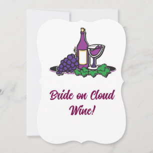 Bride on Cloud Wine! Thank You Card