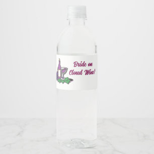 Bride on Cloud Wine! Water Bottle Label