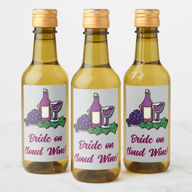 Bride on Cloud Wine! Wine Label (Bottles)