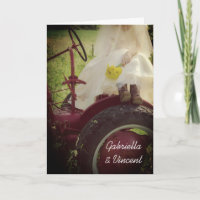 Bride on Tractor Country Farm Wedding