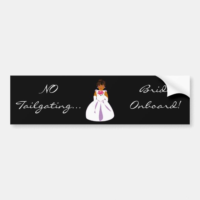 "Bride Onboard" Bumper Sticker -Customisable (Front)