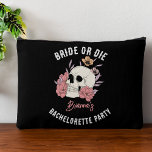 Bride or die black retro skull bachelorette party accessory pouch<br><div class="desc">Bride or die bachelorette party personalised accessory pouch ,  black cups with gothic skeleton skull bachelorette party favours bridesmaid gifts bridal party favours</div>