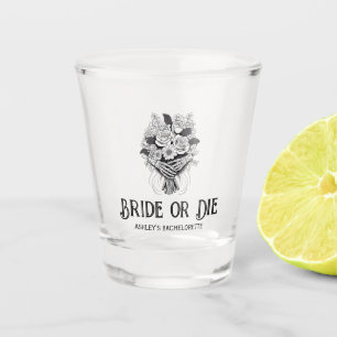 Bride or Die Halloween Bachelorette Party Shot Glass