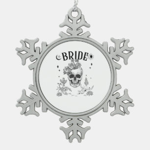 Bride Or Die Till Death Do Us Party Gothic Bachelo Snowflake Pewter Christmas Ornament