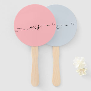 Bride or Groom Mr Mrs Wedding Game Hand Fan