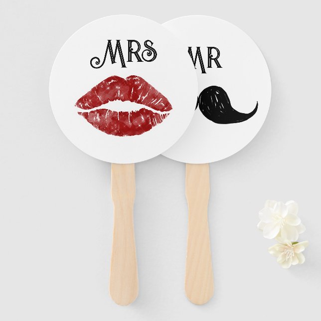 Bride or Groom Wedding Games  Hand Fan (Front and Back)