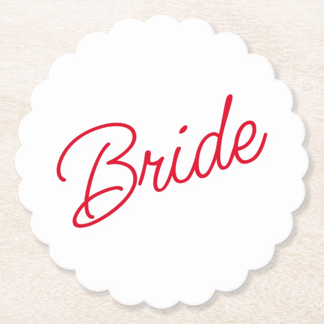 Bride Paper Coaster (Front)