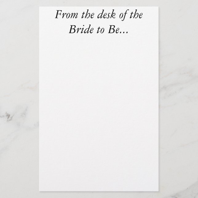 Bride Personal Custom Letter Wedding Stationery (Front)