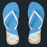 Bride Personalised Beach Wedding | Flip Flops<br><div class="desc">Bride Personalised Beach Wedding | Flip Flops

For further customisation,  please click the "Customise" button and use our design tool to modify this template. If the options are available,  you may change text and image by simply clicking on "Edit/Remove Text or Image Here" and add your own.</div>