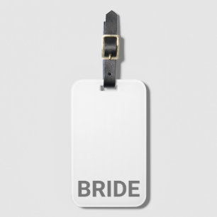 Bride Personalised Simple Modern Luggage Tag
