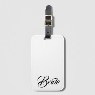 Bride Personalised Simple Modern Luggage Tag