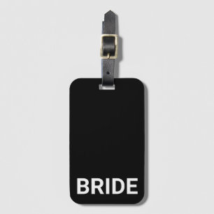 Bride Personalised Simple Modern Luggage Tag