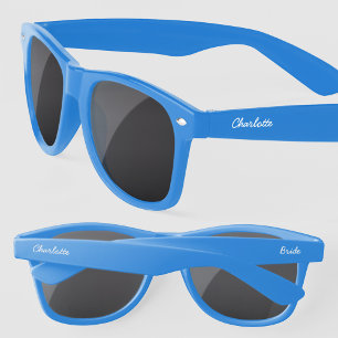 Bride Personalized Modern Script Name Sunglasses