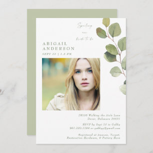 Bride Photo Sage Spoiling our Bride-to-be Shower  Invitation