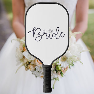 Bride Pickleball / Diamond Black Script Chic Paddle