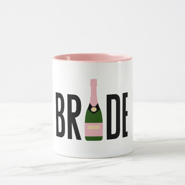 Bride Pink Champagne Bachelorette  Mug (Center)