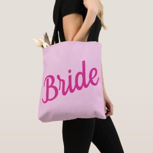 Bride pink tote bag