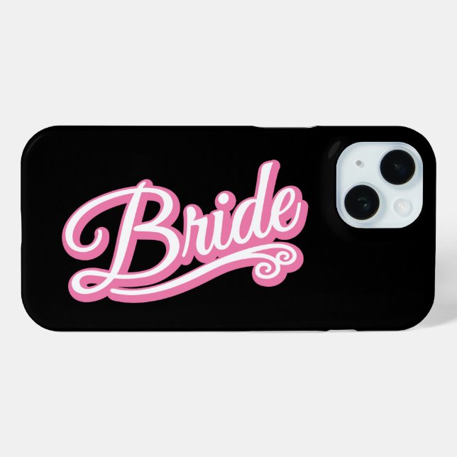 Bride pink/white on black Case-Mate iPhone case (Back (Horizontal))
