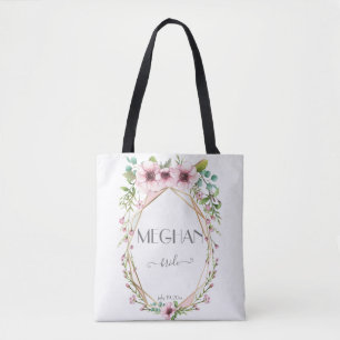 Bride Pretty Pink Anemone Flowers Tote Bag