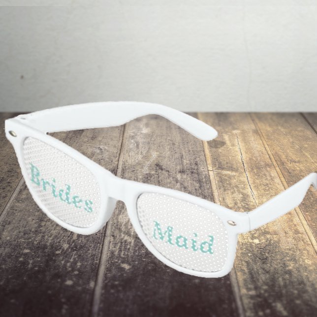 BRIDE Reception Bridal Wedding Party Bridesmaid Retro Sunglasses (Creator Uploaded)