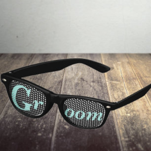 BRIDE Reception Shower Bridal Wedding Party Groom Retro Sunglasses