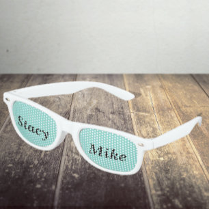 BRIDE Reception Shower Bridal Wedding Party Mr Mrs Retro Sunglasses