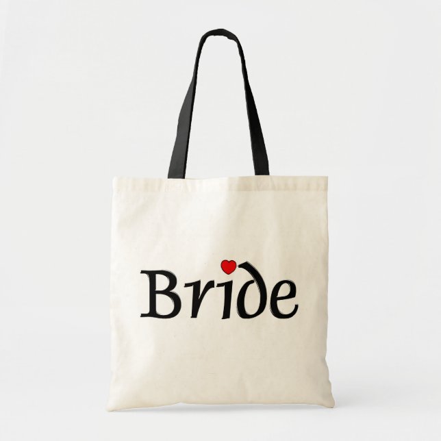 Bride (Red Hearts) Tote Bag (Front)