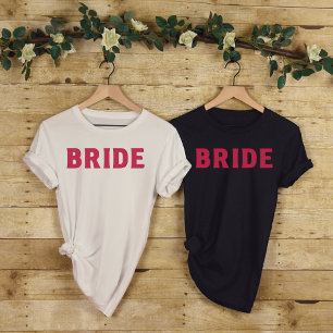 Bride-Retro Bachelorette-Bridal Shower-Retro Font T-Shirt