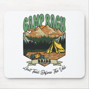 Bride Retro Camp Bach Party Camping Bachelorette 2 Mouse Pad