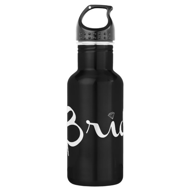 Bride Retro Script White 532 Ml Water Bottle (Front)