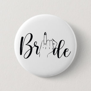 Bride Ring Finger Wedding 6 Cm Round Badge