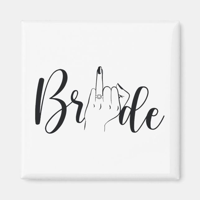 Bride Ring Finger Wedding  Magnet (Front)