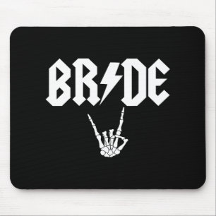 Bride Rock N Roll Gothic Halloween Bachelorette Pa Mouse Pad