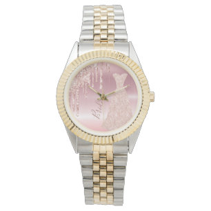 Bride rose gold dress name watch