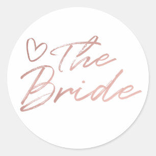 Bride - Rose Gold faux foil sticker