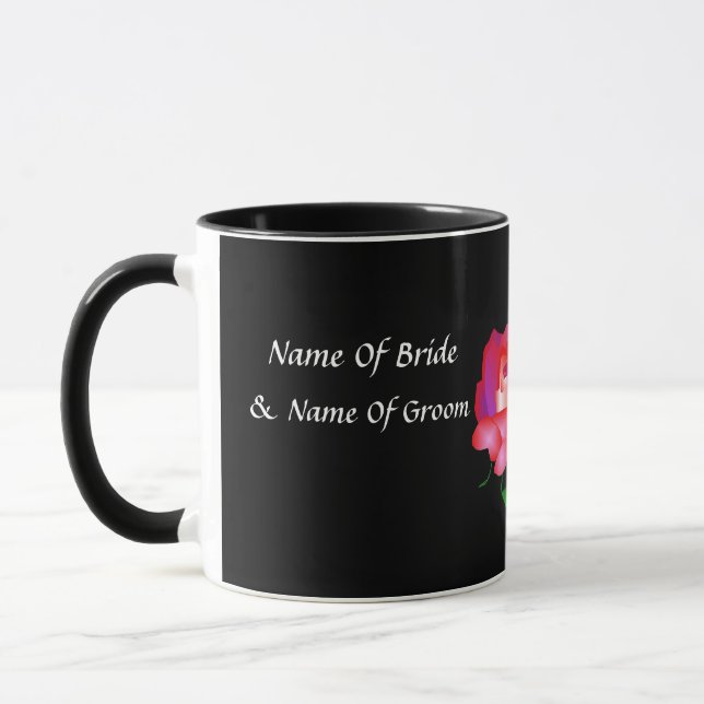 "Bride" Rose Mug - Customisable (Left)