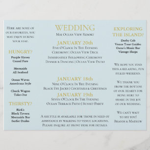 BRIDE Rustic Wedding Destination Event Tri-fold Flyer