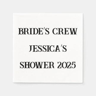Bride’s Crew Custom Napkins – Bridal Shower 2025