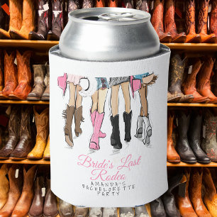Bride’s Last Rodeo Bachelorette Cowboy Boots Favou Can Cooler