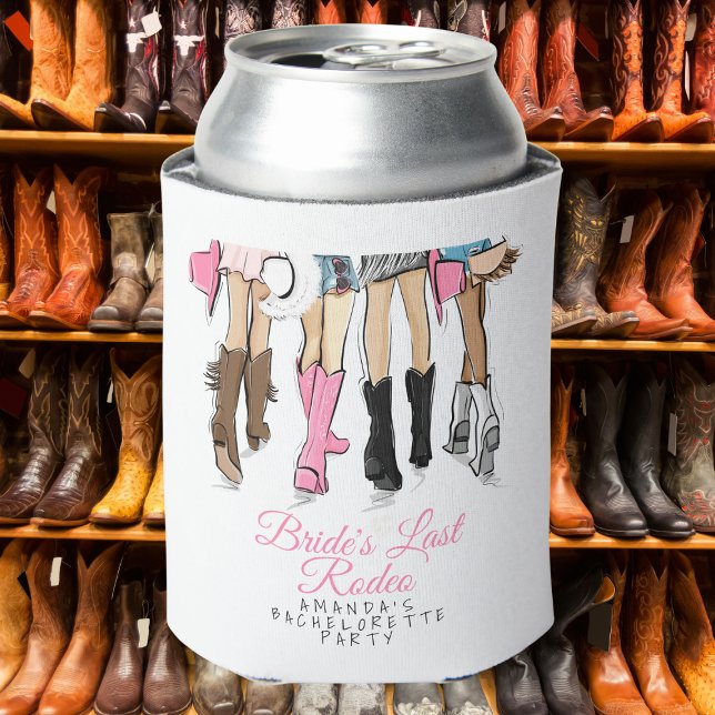 Bride’s Last Rodeo Bachelorette Cowboy Boots Favou Can Cooler (Creator Uploaded)