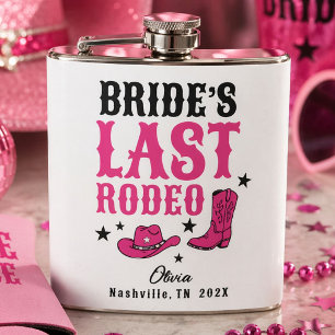 Bride’s Last Rodeo Western Bachelorette Party Hip Flask