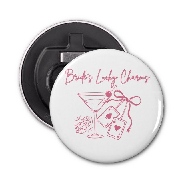 Bride’s Lucky Charms | Casino Bachelorette Party Bottle Opener (Front)