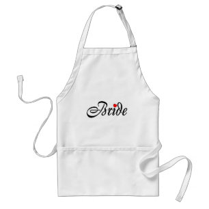 Bride (Script Red Hrt) Standard Apron