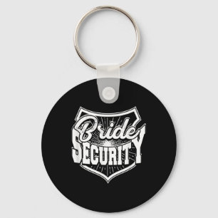 Bride Security - Beautiful Bride And Groom Wedding Key Ring
