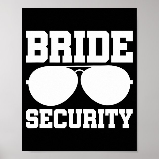 Bride Security Ring Bearer Wedding Party Kids Boys Poster (Front)