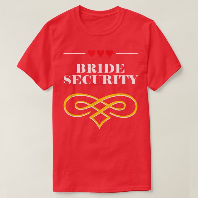 Bride Security Wedding Entourage Little Ring Bear  T-Shirt (Design Front)