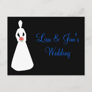 Bride Silhouette I Postcard